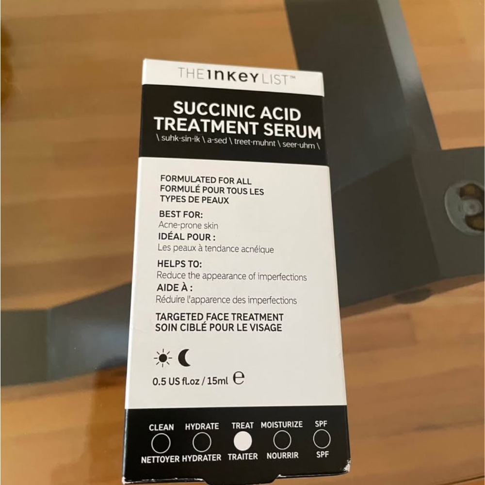 The Inkey List Succinic Acid Treatment Serum - Black and White